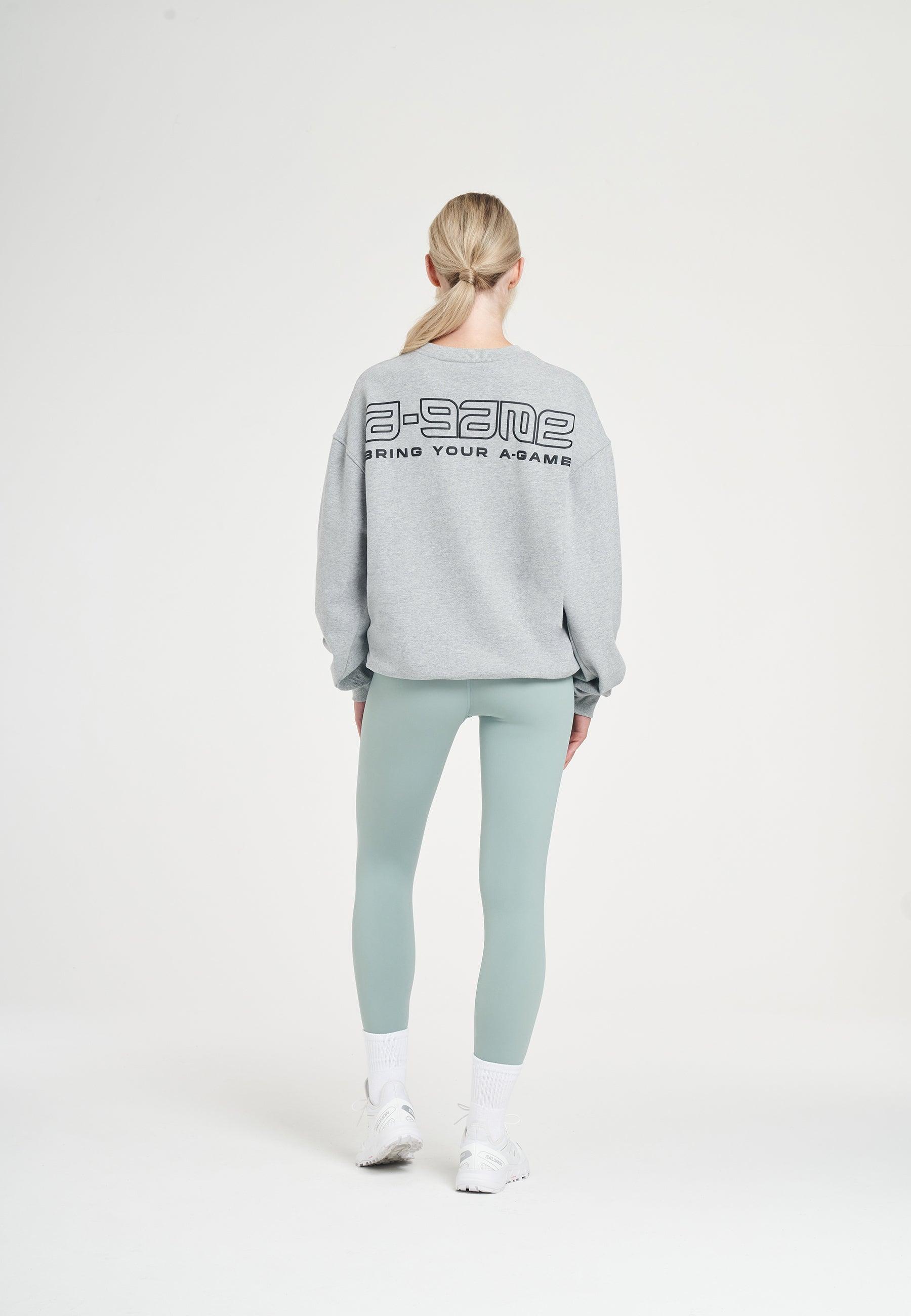 Felpa grafica da donna con logo Icon A-Game - Grigio Marl