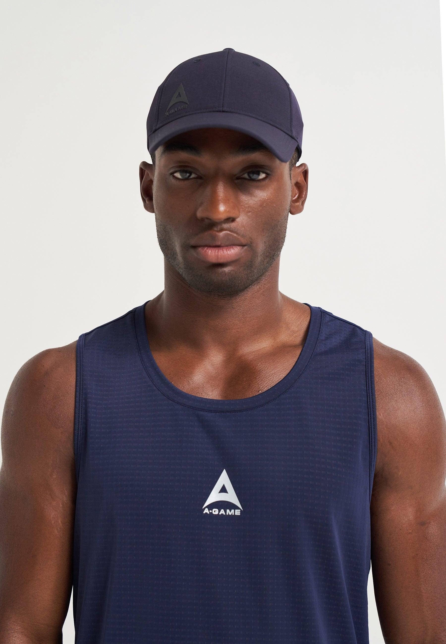 Cappellino da allenamento unisex A-Game resistente alla doccia - blu scuro