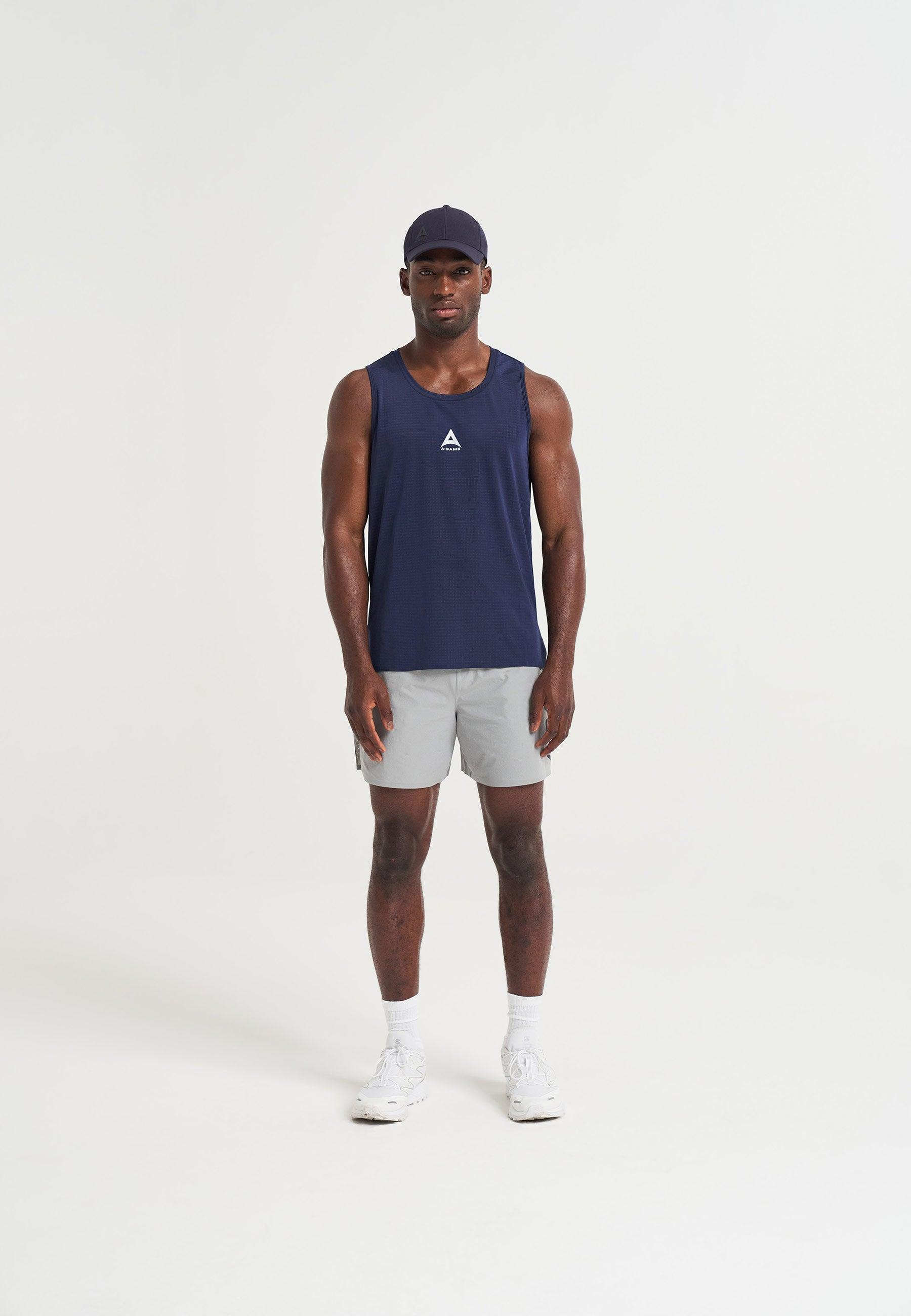 Cappellino da allenamento unisex A-Game resistente alla doccia - blu scuro