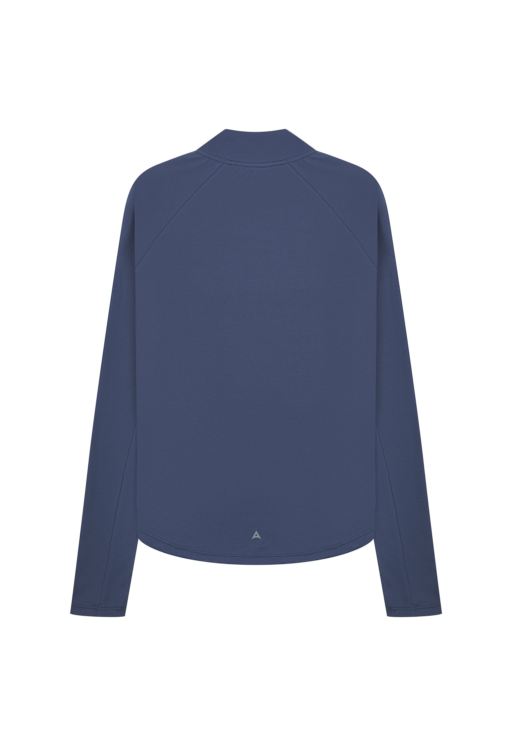 Top da allenamento aderente con zip A-Game Quarter da donna - Blu