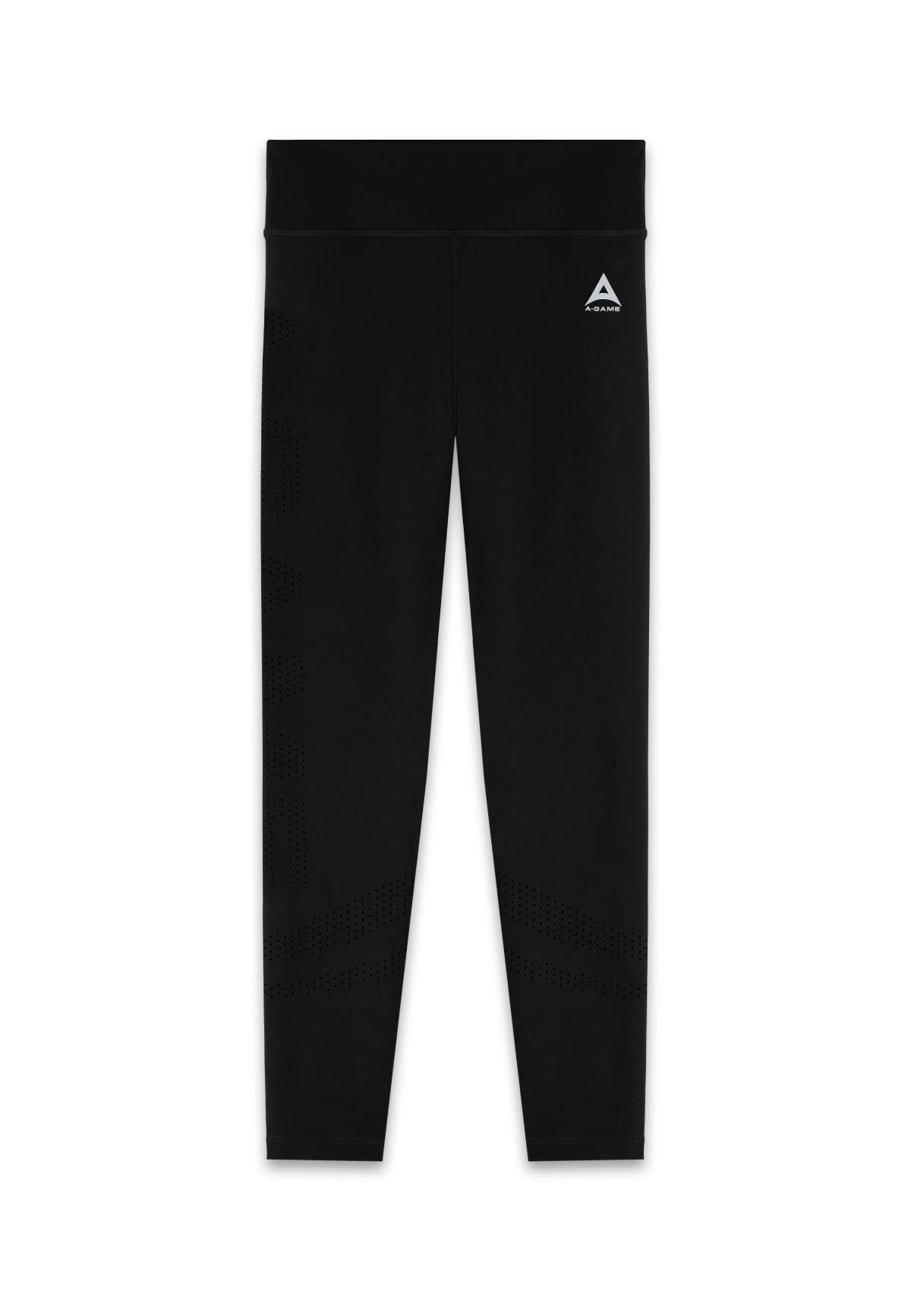 Leggings da allenamento a vita alta A-Game da donna - Neri