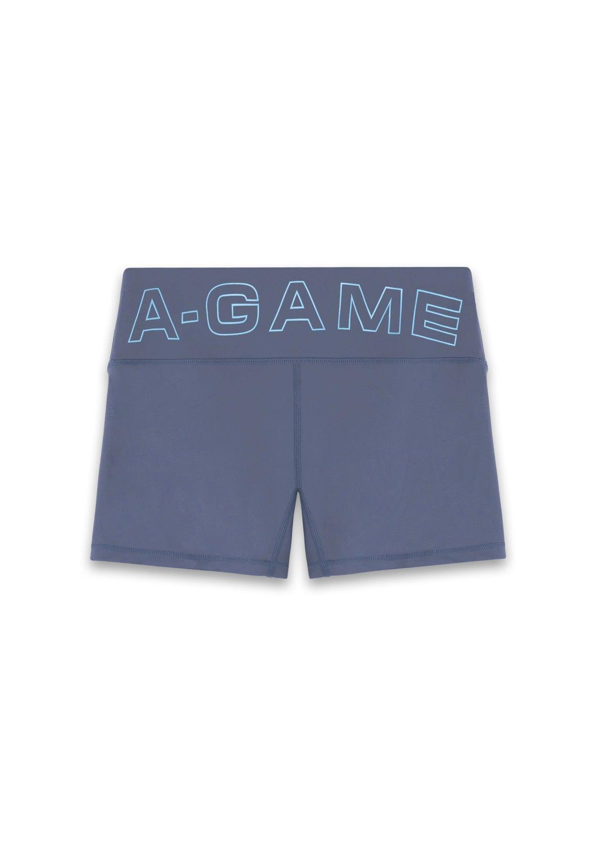 MINI SHORT D'ENTRAÎNEMENT AVEC LOGO A-GAME POUR FEMME - BLEU