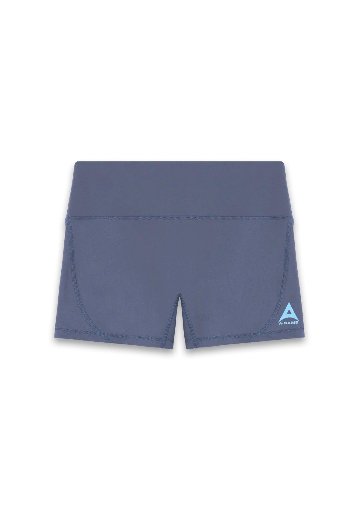MINI SHORT D'ENTRAÎNEMENT AVEC LOGO A-GAME POUR FEMME - BLEU
