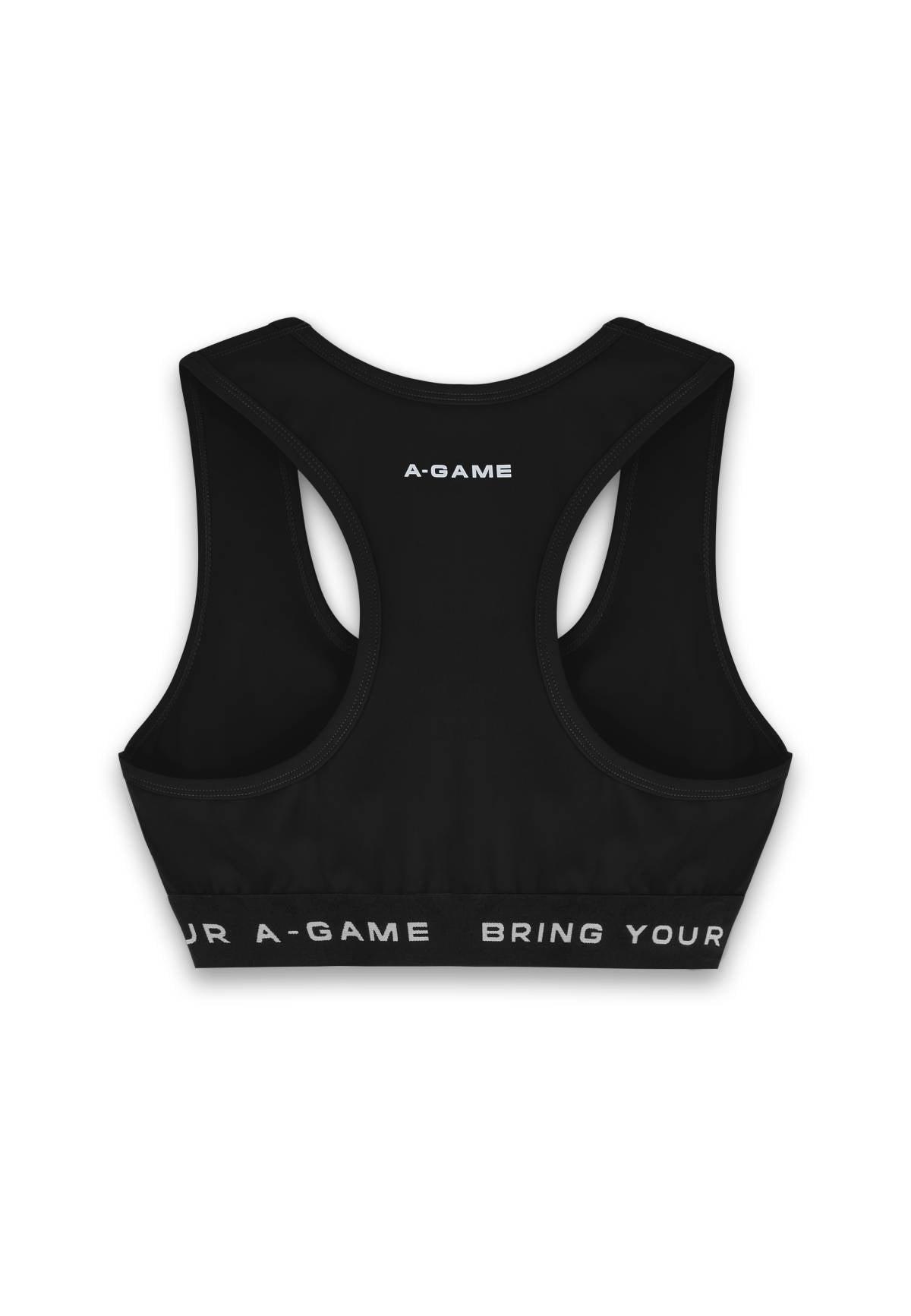 Reggiseno da allenamento con logo A-Game da donna - Nero