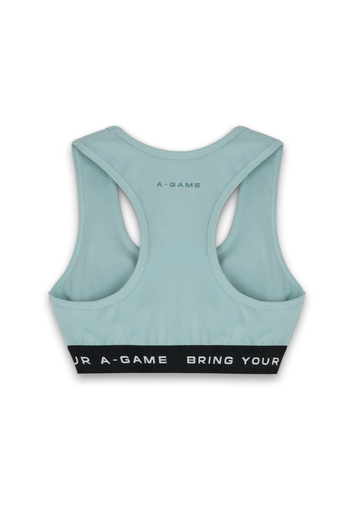 Reggiseno da allenamento con logo A-Game da donna - verde salvia