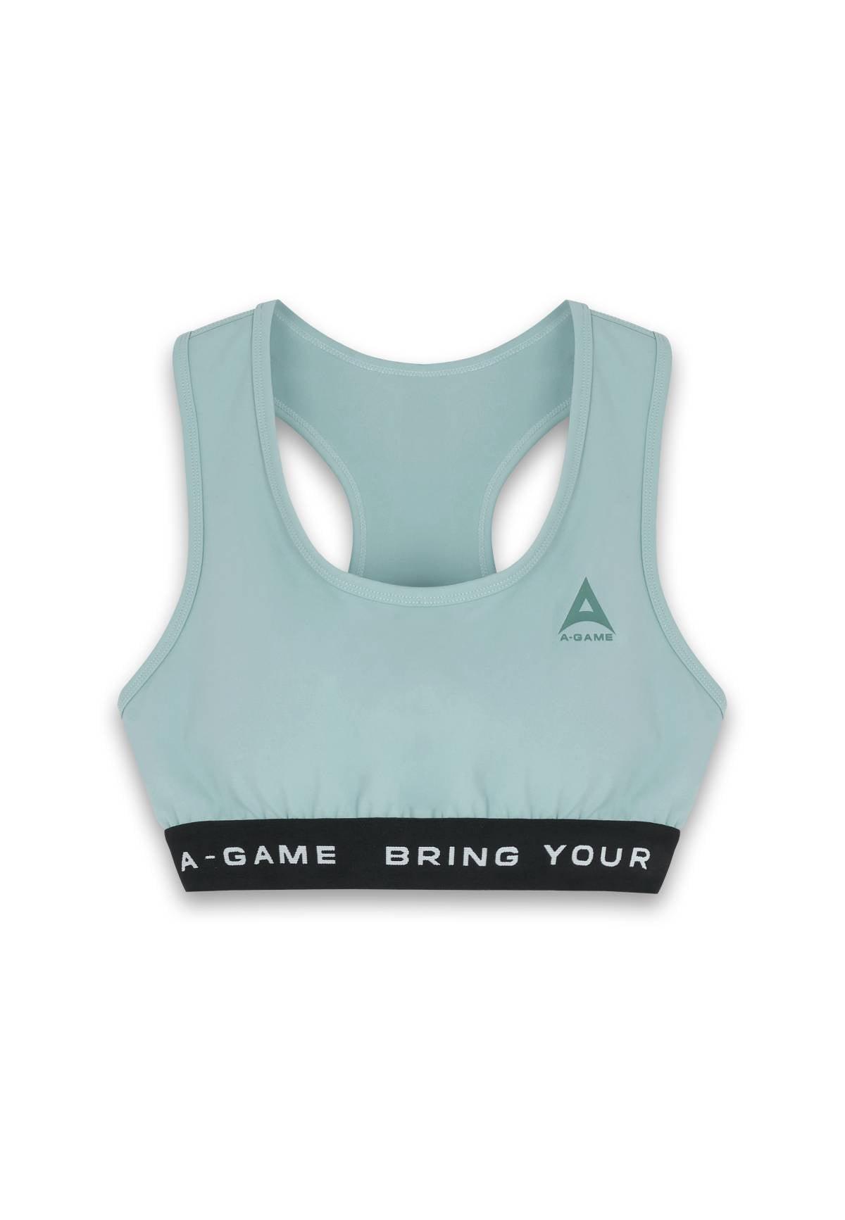 Reggiseno da allenamento con logo A-Game da donna - verde salvia
