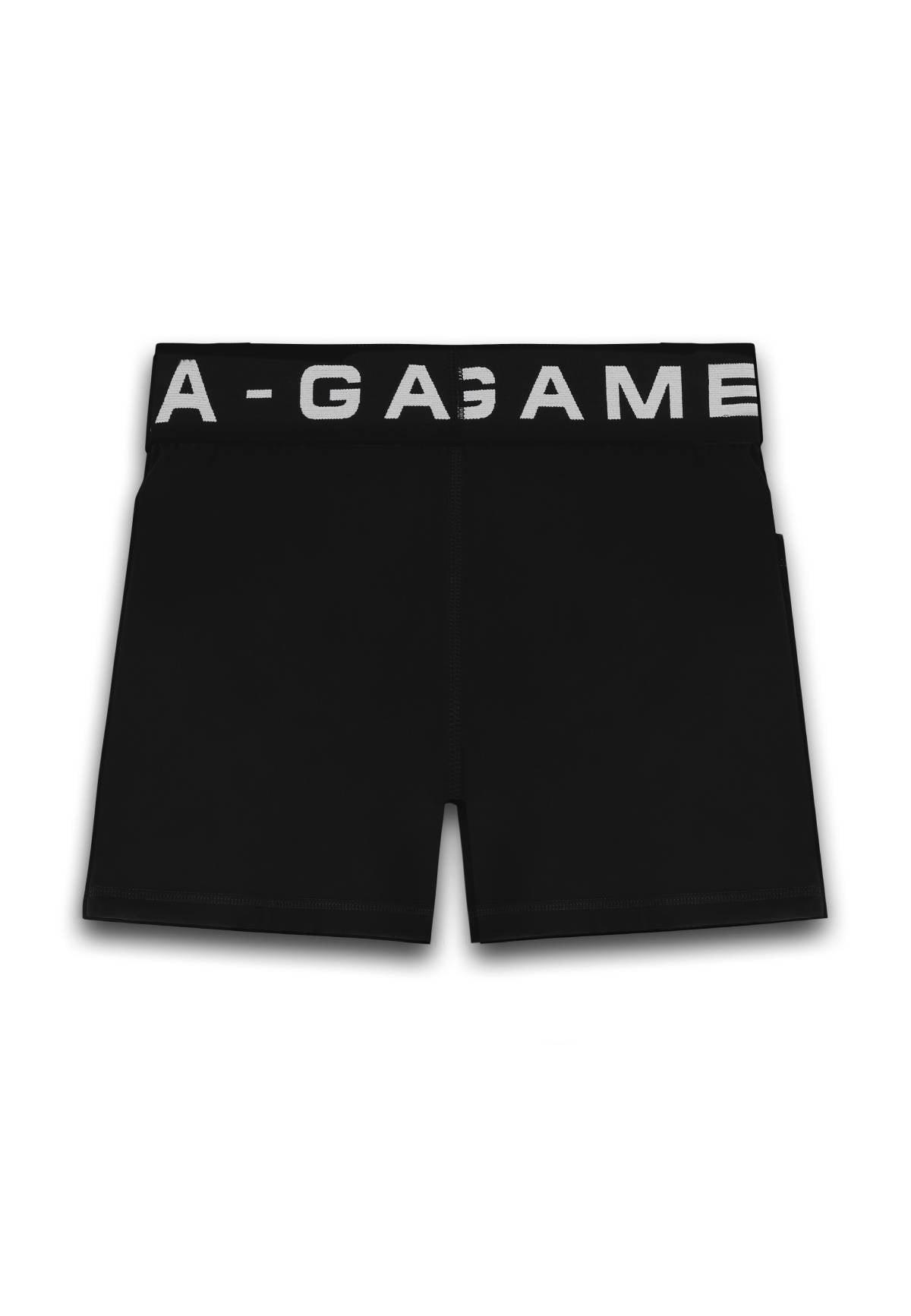 Pantaloncini corti da allenamento con logo A-Game da donna - neri