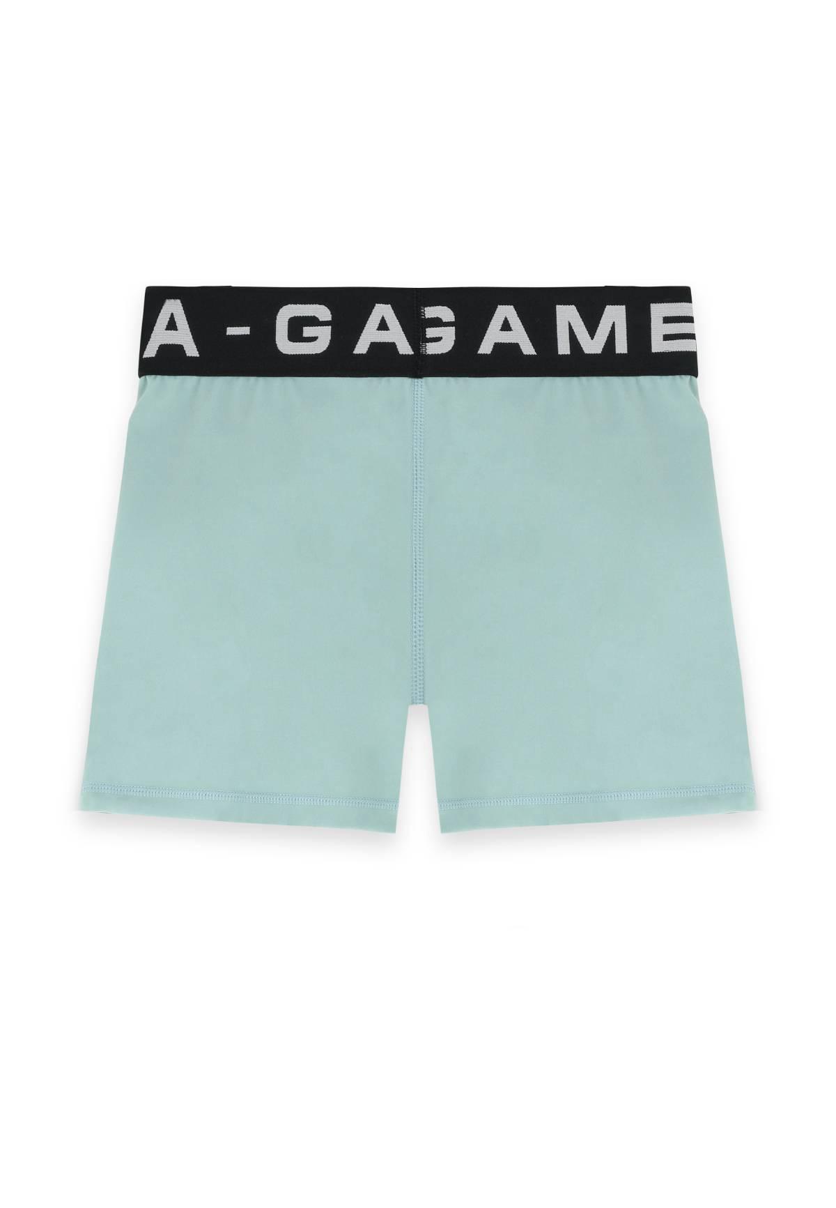 Pantaloncini corti da allenamento con logo A-Game da donna - Verde salvia