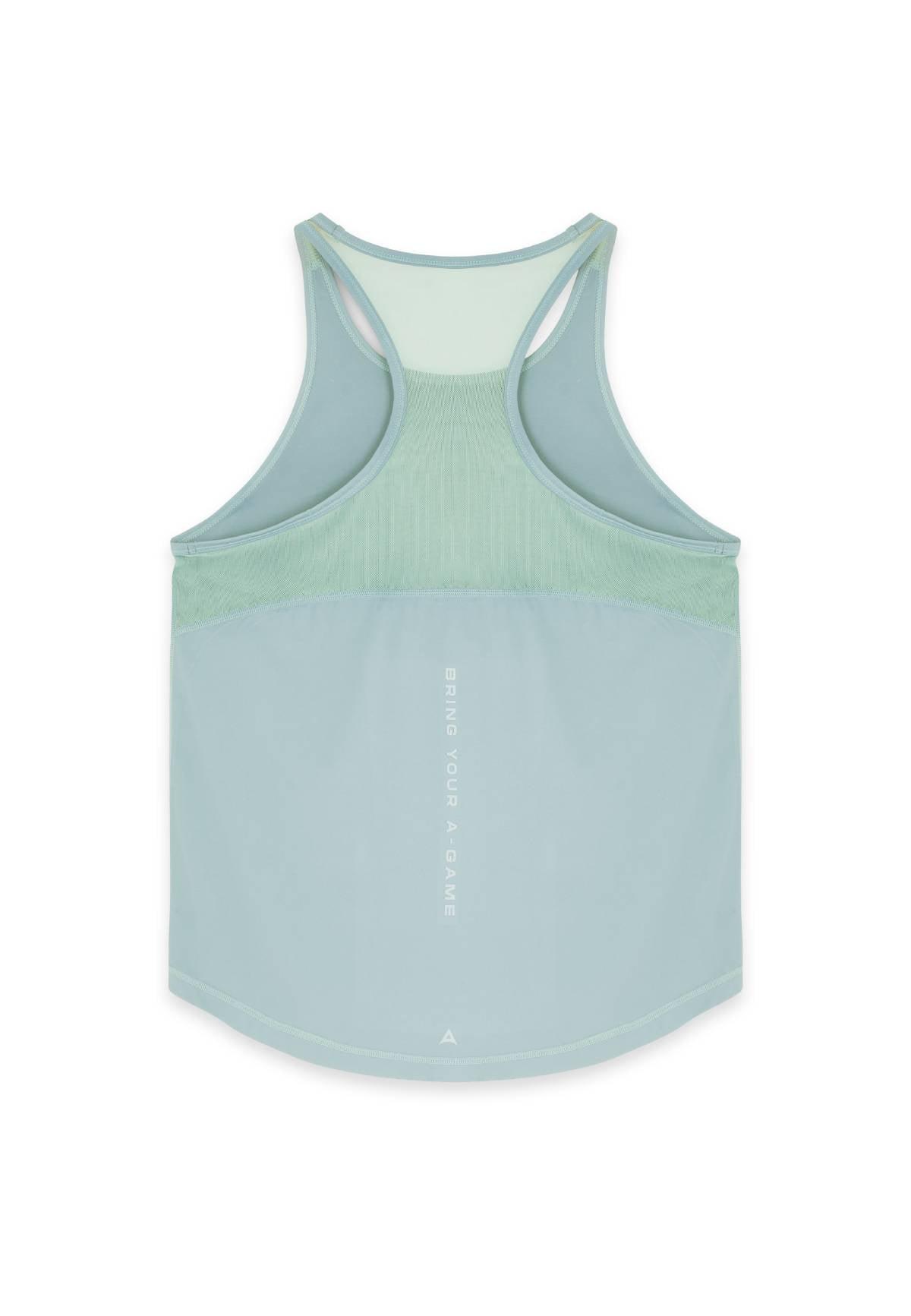 GILET D'ENTRAÎNEMENT A-GAME RELAXED RACER BACK POUR FEMMES - VERT SAGE