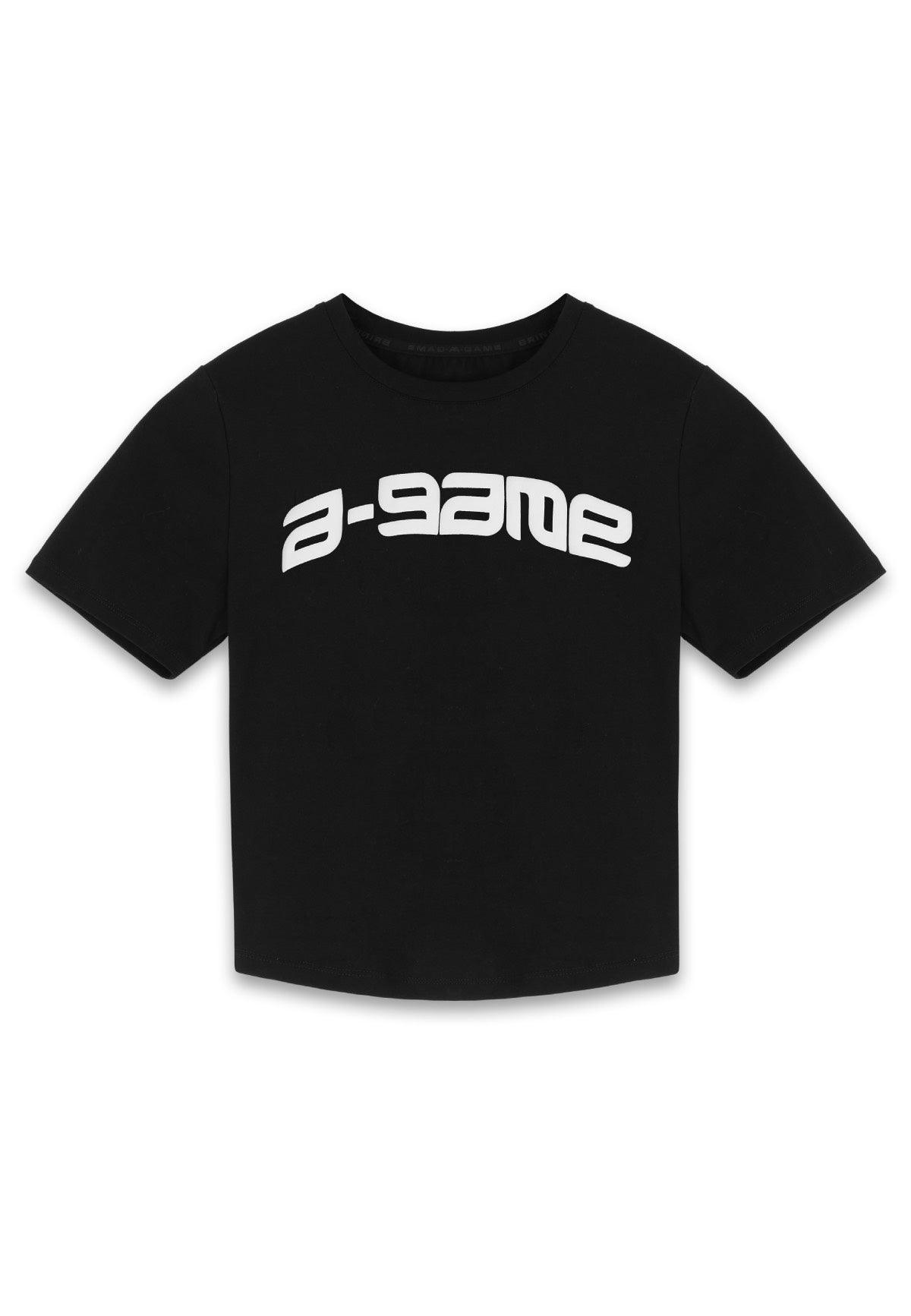 T-shirt aderente con logo A-Game Rotate da donna - Nera