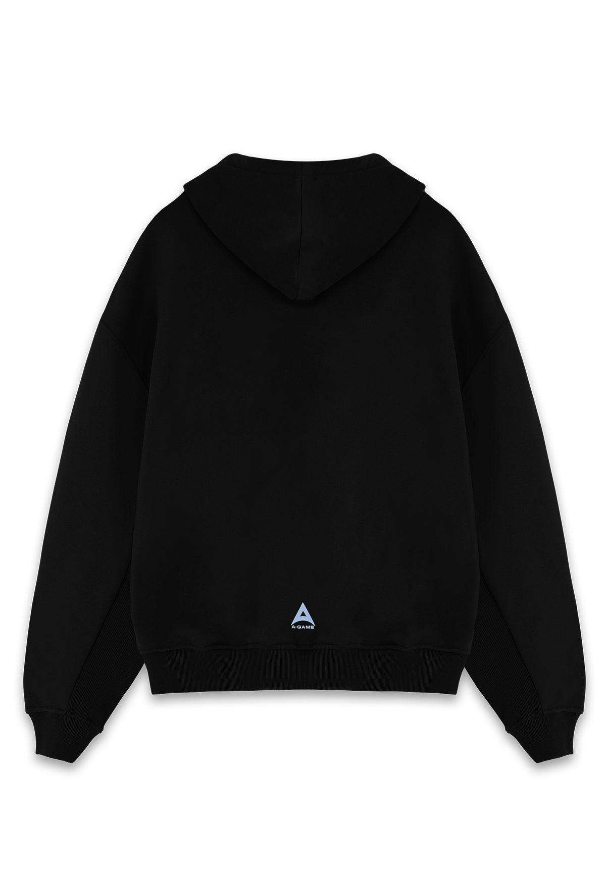 Felpa con cappuccio grafica con logo A-Game Rotate da donna - Nera