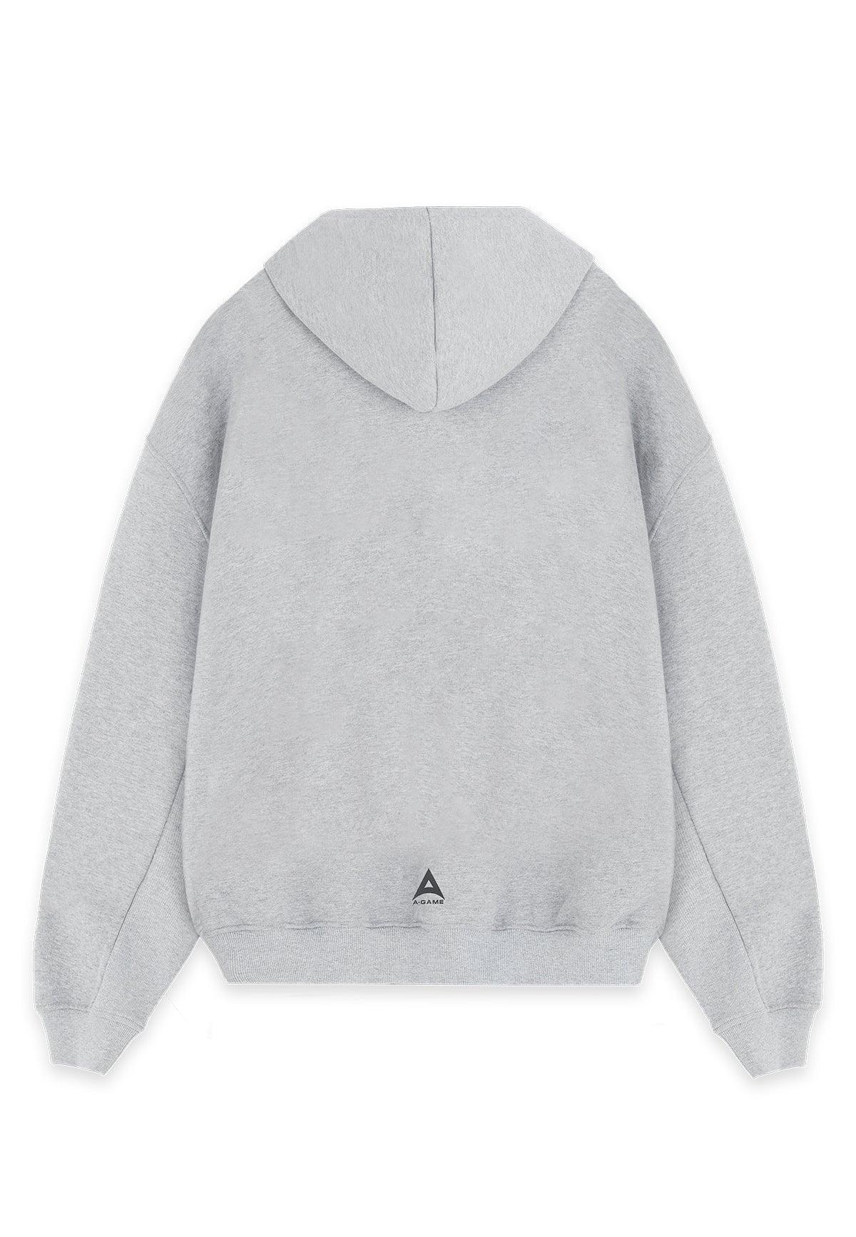 SWEAT À CAPUCHE GRAPHIQUE A-GAME ROTATE LOGO POUR FEMME - GRIS CHINÉ
