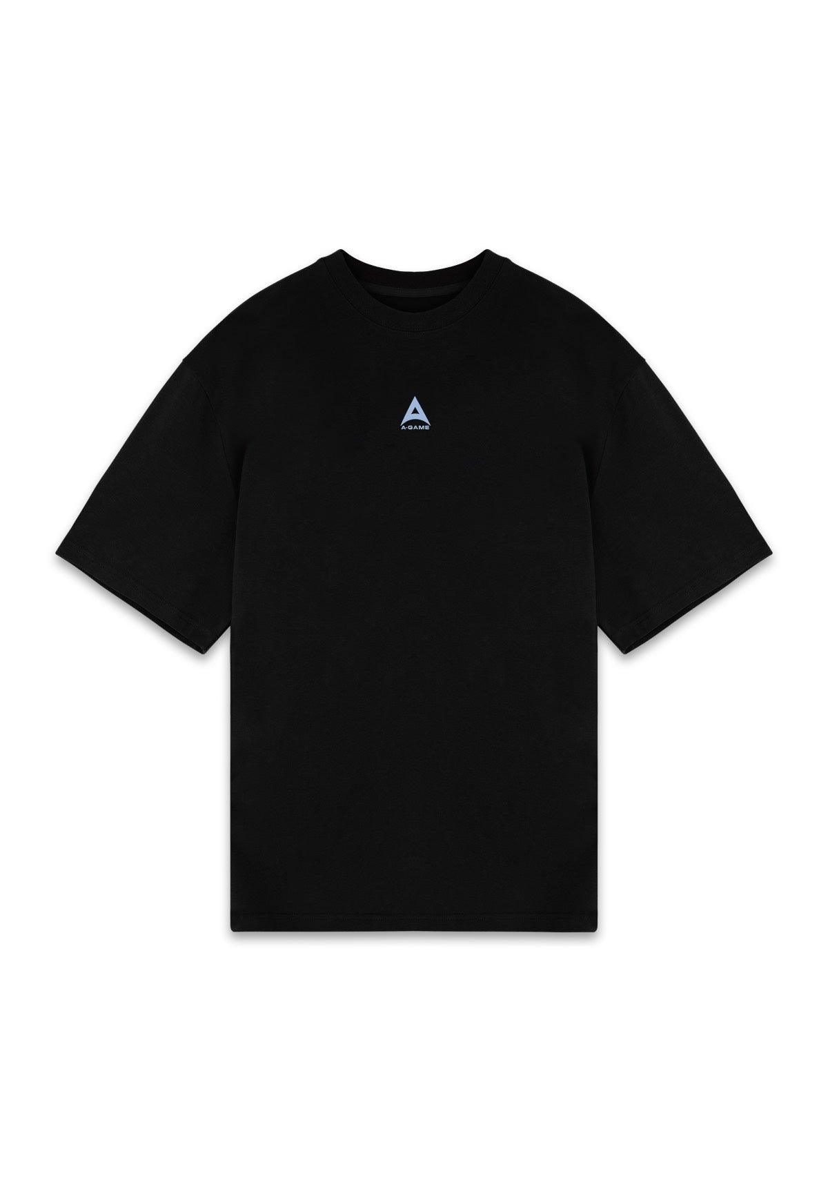T-shirt rilassata con grafica A-Game Star da donna - Nera