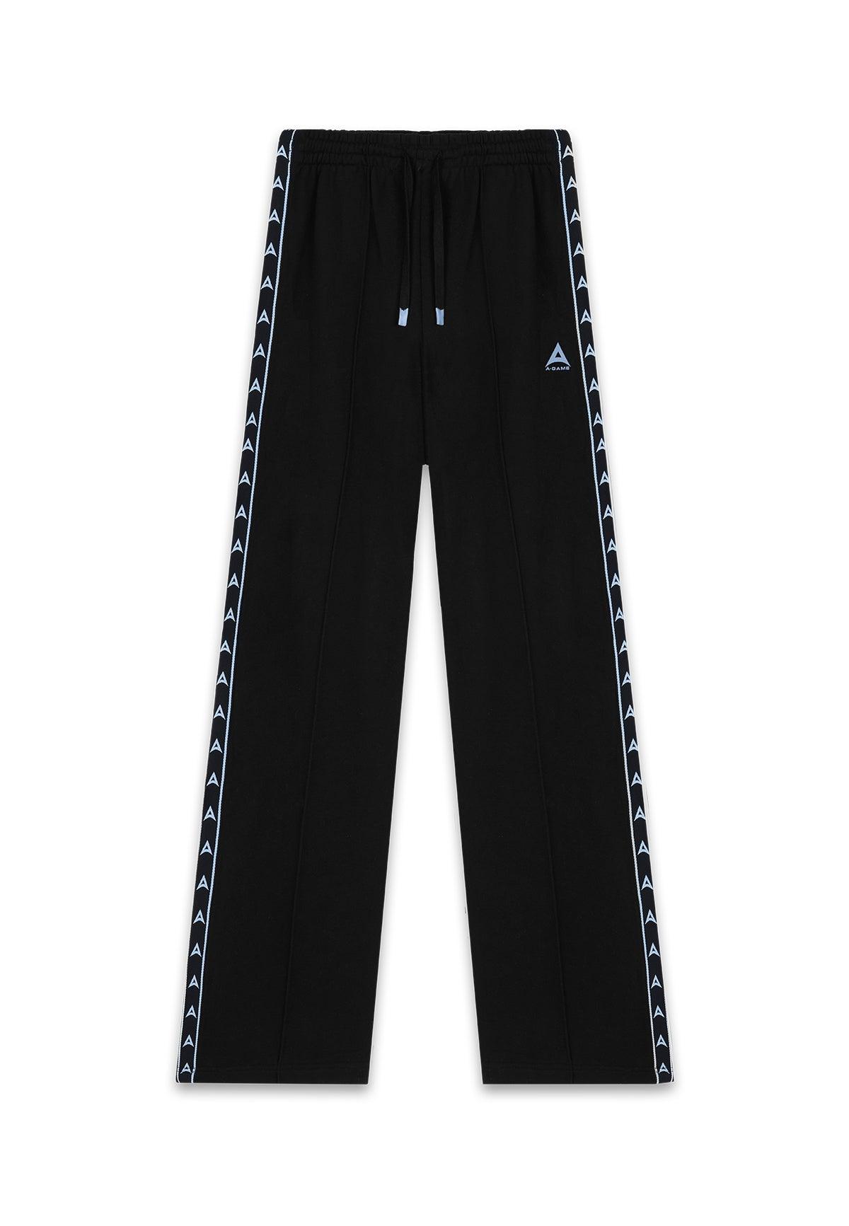 Pantaloni della tuta a gamba dritta con fettuccia A-Game da donna - Neri