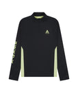 MENS A-GAME PERFORMANCE LONG SLEEVE TRAINING TOP - BLACK/LIME