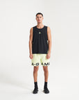 MENS A-GAME 2 IN 1 TRAINING SHORTS - LIME/BLACK/WHITE