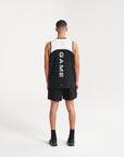 MENS A-GAME MESH TRAINING VEST - WHITE/BLACK