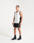 MENS A-GAME MESH TRAINING VEST - WHITE/BLACK