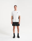 MENS A-GAME PANELLED TRAINING T-SHIRT - WHITE/BLACK