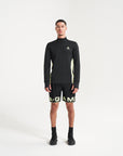 MENS A-GAME PERFORMANCE LONG SLEEVE TRAINING TOP - BLACK/LIME