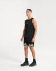 MENS A-GAME TRAINING TANK TOP - BLACK/LIME