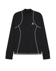 WOMENS A-GAME FITTED THERMAL FLEECE - BLACK