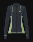 WOMENS A-GAME FITTED THERMAL FLEECE - NAVY/LIME