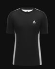 MENS A-GAME PANELLED TRAINING T-SHIRT - BLACK/LT GREY