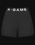 Pantaloncini corti da allenamento con logo A-Game da donna - neri