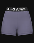 WOMENS A-GAME LOGO TRAINING CROPPED SHORTS - BLUE