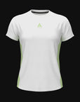 WOMENS A-GAME SHORT SLEEVE TRAINING T-SHIRT - WHITE/LIME